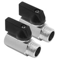 SYOWADA Brass Mini Ball Valve, 1/2” NPT Female x 1/2” NPT Male Shut-Off Valve 2Pcs