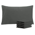 NTBAY Queen Pillowcase Set - 4 Pack Brushed Microfiber 20x30 Pillowcases - Soft, Wrinkle-Free, Fade-Resistant, Stain-Resistant, Pillowcases with Envelope Closure - 20x30 inches, Dark Grey