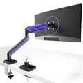 ETHU Single Heavy Duty Monitor Arm for 17-42 inches Monitors with 30 RGB Lighting Effects,Holds 15KG/33lbs,Ultrawide Monitor Arm for Curved Flat Monitors, Purple