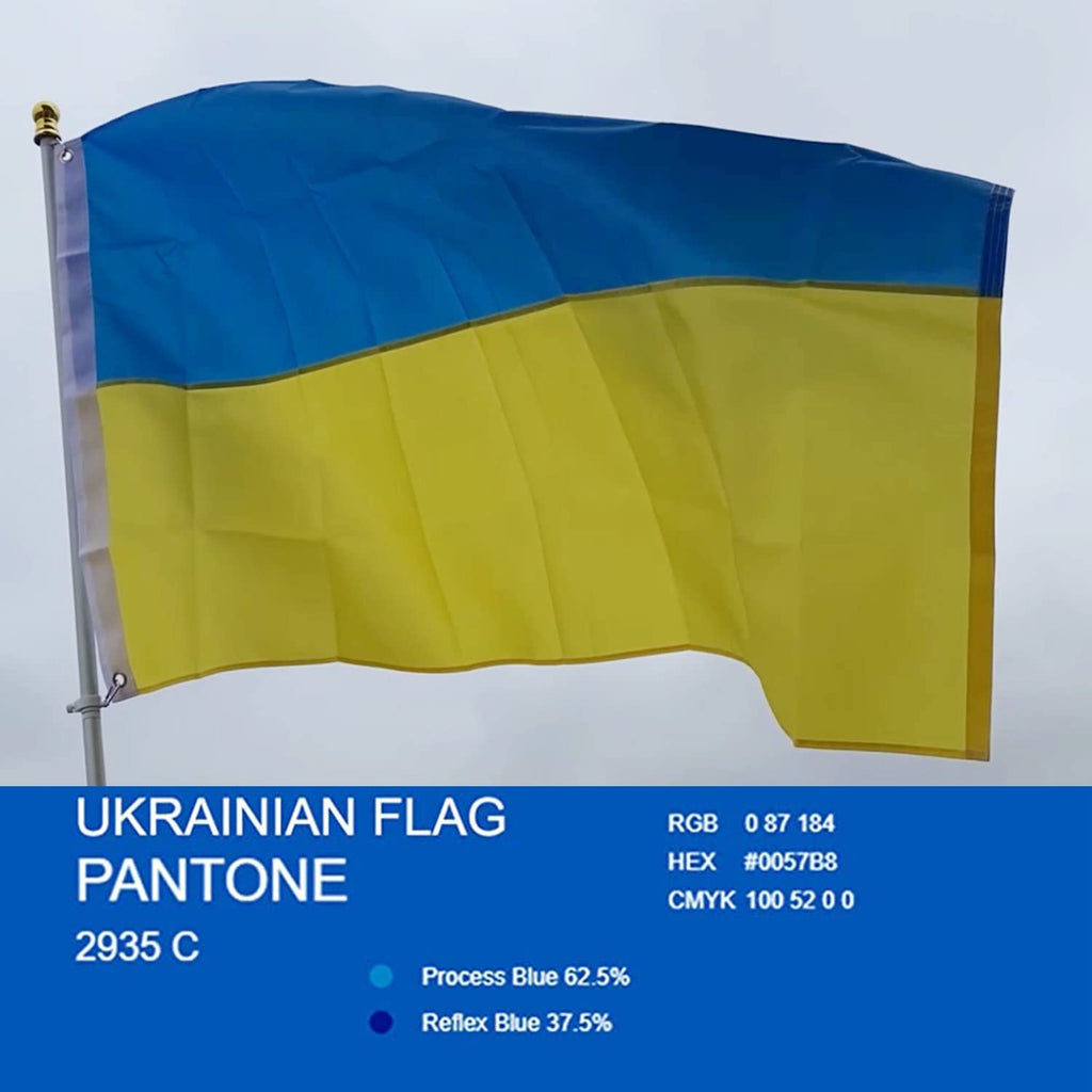 Double Sided Mini Ukraine Flag 2x3 Ft Small, Lasting Oxford Nylon 210D | Quadruple Stitched Fly Ends|Premium Ukrainian National Flags House Decoration Banner