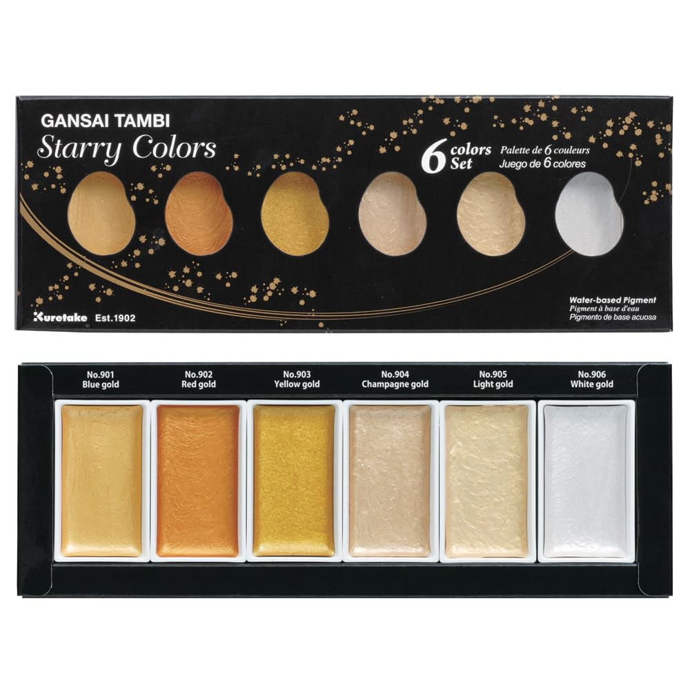 Kuretake Gansai Tambi Starry Colors 6 Color Set