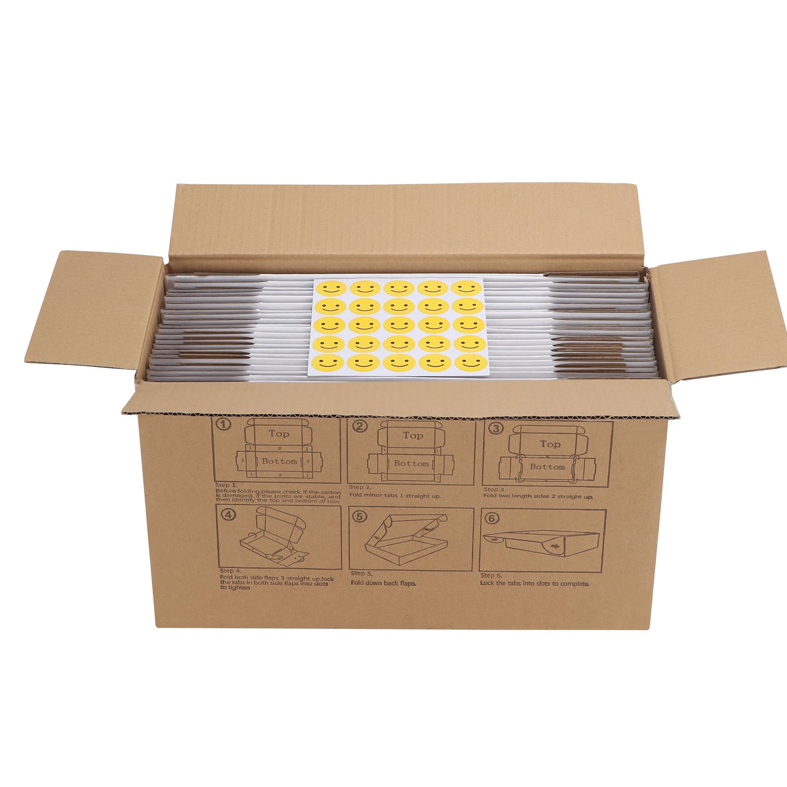 HORLIMER 10x7x3 inches Shipping Boxes Set of 25, White Corrugated Cardboard Box Literature Mailer