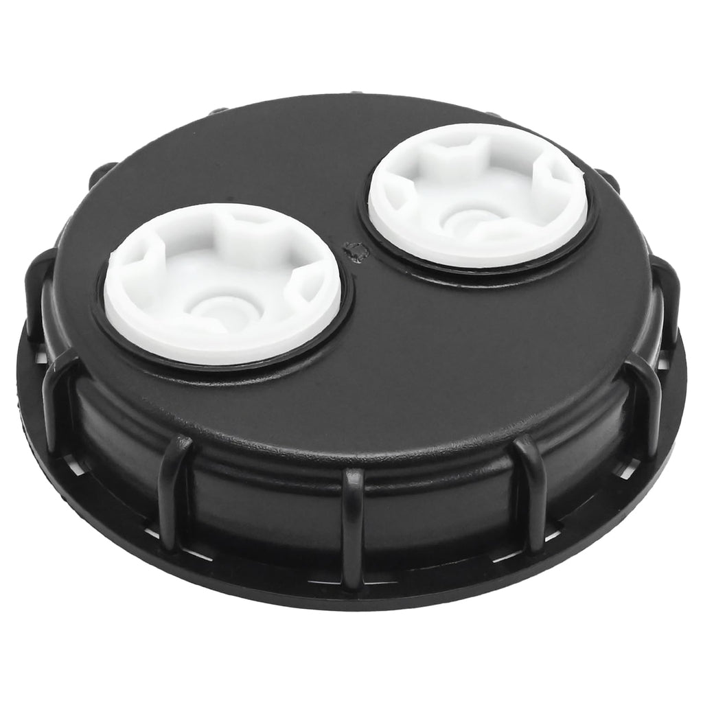 ZUDKSUY 6.5 Inch IBC Tote Tank Lids Cover with 2 Plug Fine Thread, Chemical Resistance IBC Tank Cover for Chemical and Other Industries Storage Tank