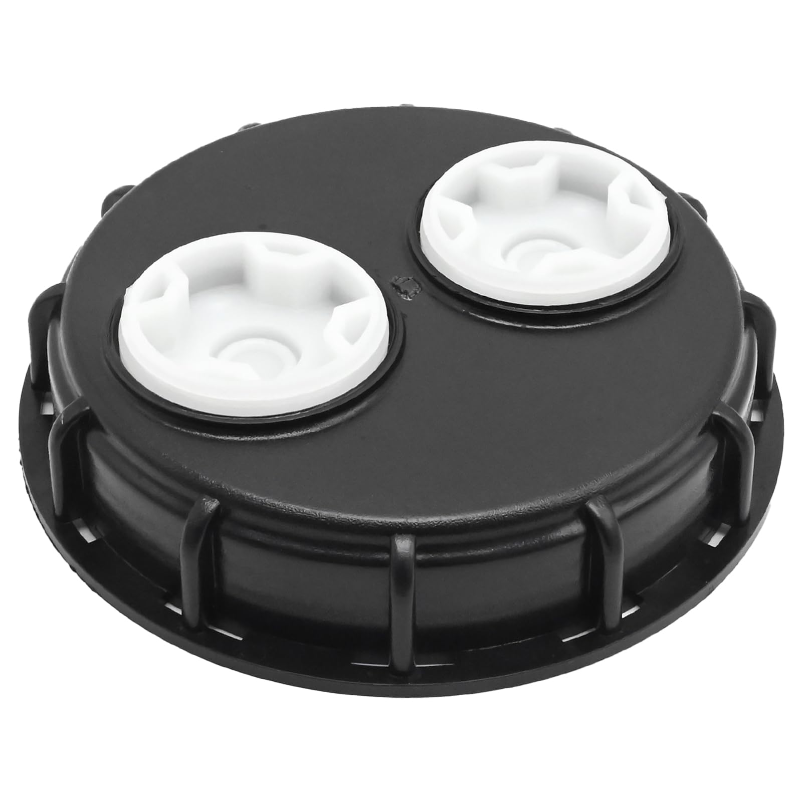 ZUDKSUY 6.5 Inch IBC Tote Tank Lids Cover with 2 Plug Fine Thread, Chemical Resistance IBC Tank Cover for Chemical and Other Industries Storage Tank