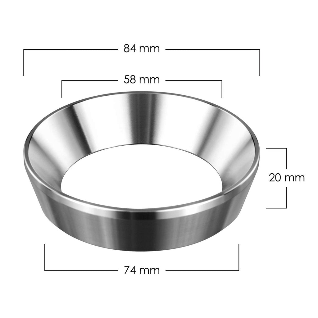 MATOW 58mm Espresso Dosing Funnel, Stainless Steel Coffee Dosing Ring Compatible With Portafilter
