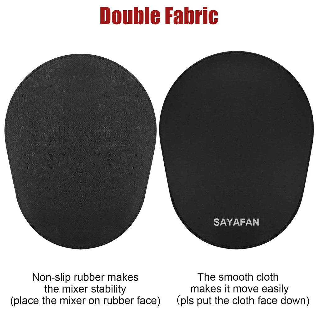 SAYAFAN Stand Mixer Slider Mat, Mixer Mover Sliding Mat for KitchenAid Professional 5/6/7/8 Qt Bowl-Lift Stand Mixer (for Bowl-Lift 5-8Qt, Black)