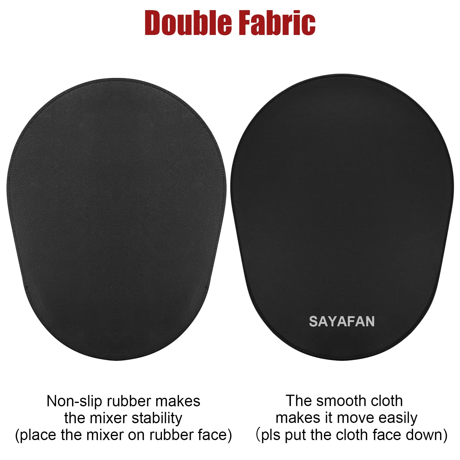SAYAFAN Stand Mixer Slider Mat, Mixer Mover Sliding Mat for KitchenAid Professional 5/6/7/8 Qt Bowl-Lift Stand Mixer (for Bowl-Lift 5-8Qt, Black)