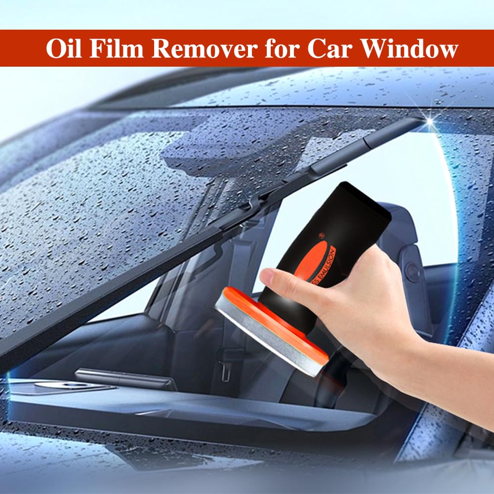Glass Cleaner & Oil Film Remover for Car Windshield - Windshield Cleaning Solution for Improved Clarity & Safe Driving, Anti-Rain & Anti-Fog, Universal for All Auto Windows & Mirrors