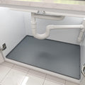 CATECASE Under Sink Mat, 31'' x 22'' Under Sink Mats for Kitchen, Waterproof Silicone Under Sink Liner Drip Tray, Sink Cabinet Protector Mats for Kitchen (Gray)