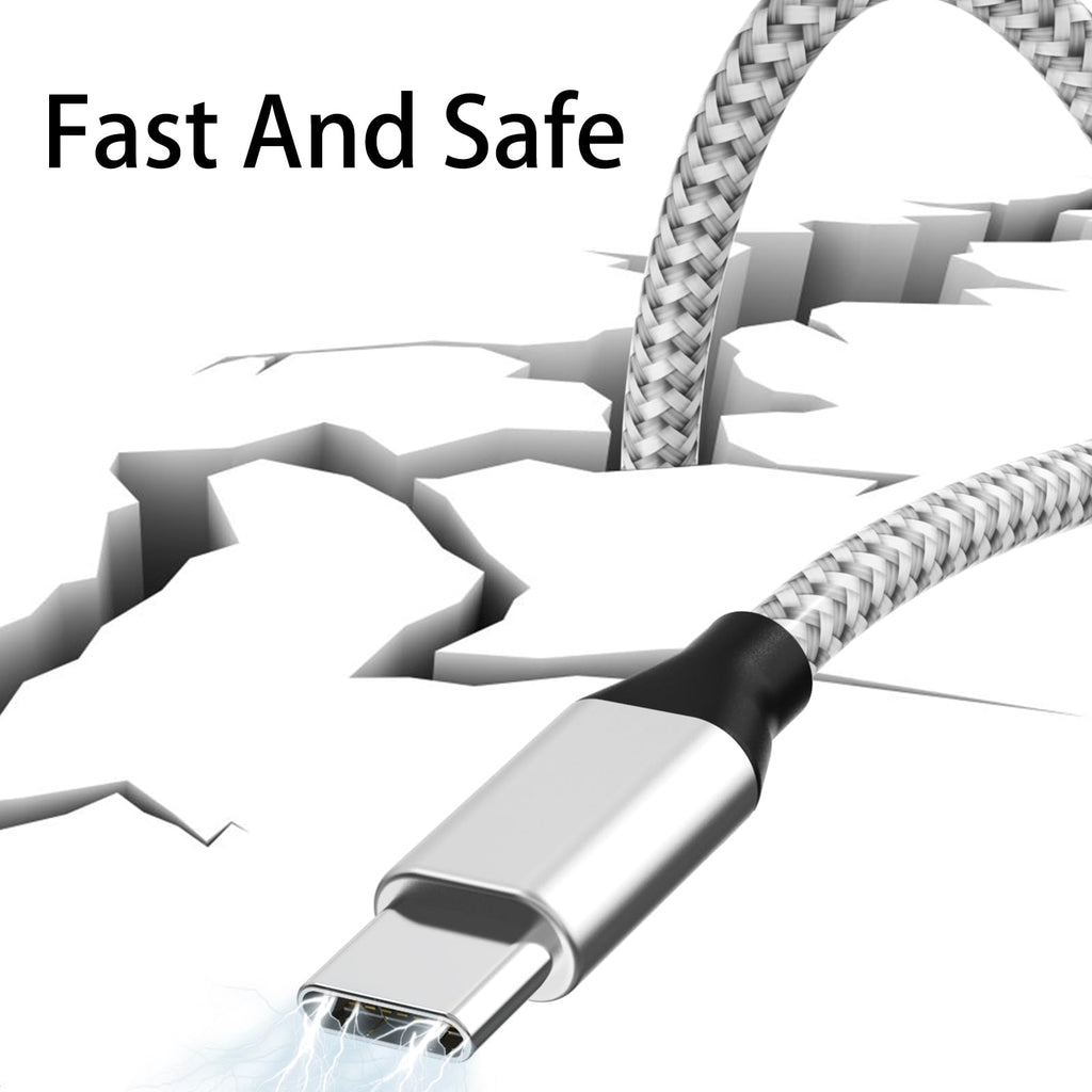 USB C to USB C Cable Nylon Braided 60W 3/3/6/6/10 FT USB Type C Fast Charging Cable for iPhone 17/17 Pro Max/Air/16/16 Plus/16 Pro Max/15/15 Plus, Mac-Book, iPad, Samsung S25/S24/23