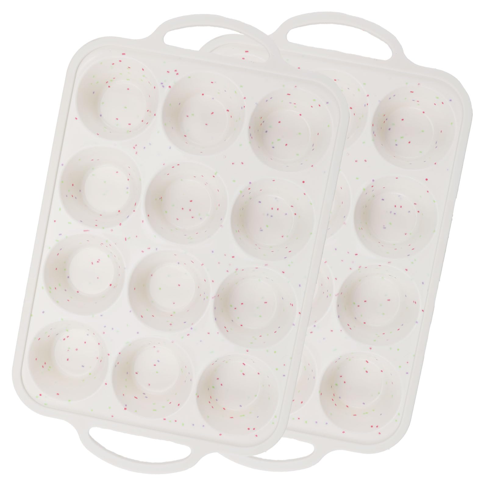 Silicone Muffin Tray(2-Pack) – Premium Heavy-Duty Silicone 12-Cup Muffin Pan for Baking, Non-Toxic,Nonstick & Easy Clean, Food Grade Cupcake Molds for Oven, Freezer & Dishwasher Safe