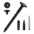 55PCS Structural Wood Screws #14 x 2-7/8 Inch, FIXLINK Deck Screws Heavy Duty Exterior Construction Screw Large Head T30 Star Drive Excellent Rust Resistant for Timber/Framing/Landscaping, Black
