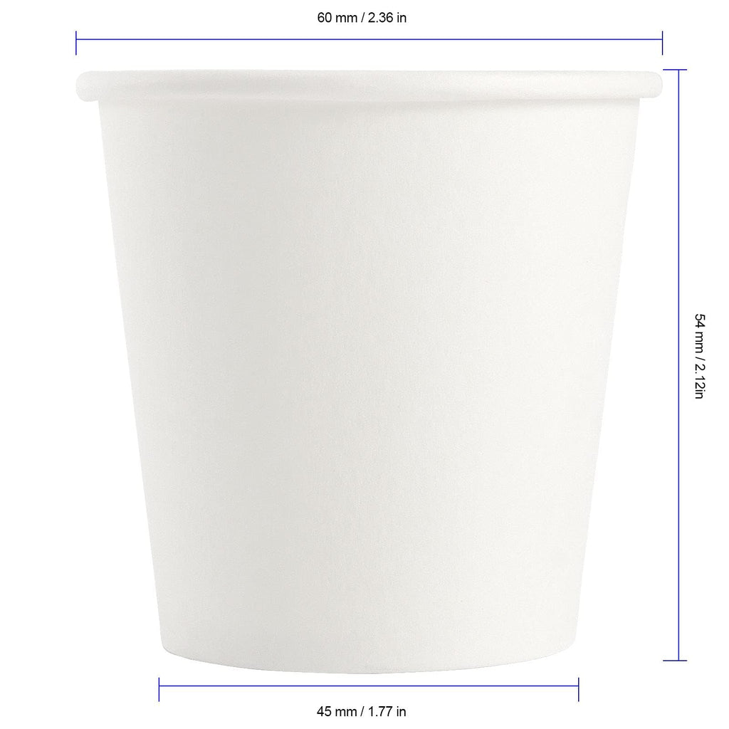 FUNSUEI 400 Pack 4 oz Disposable White Paper Cups, Bulk Food Grade Hot Coffee Cups for Home, Travel, Parties, Recyclable
