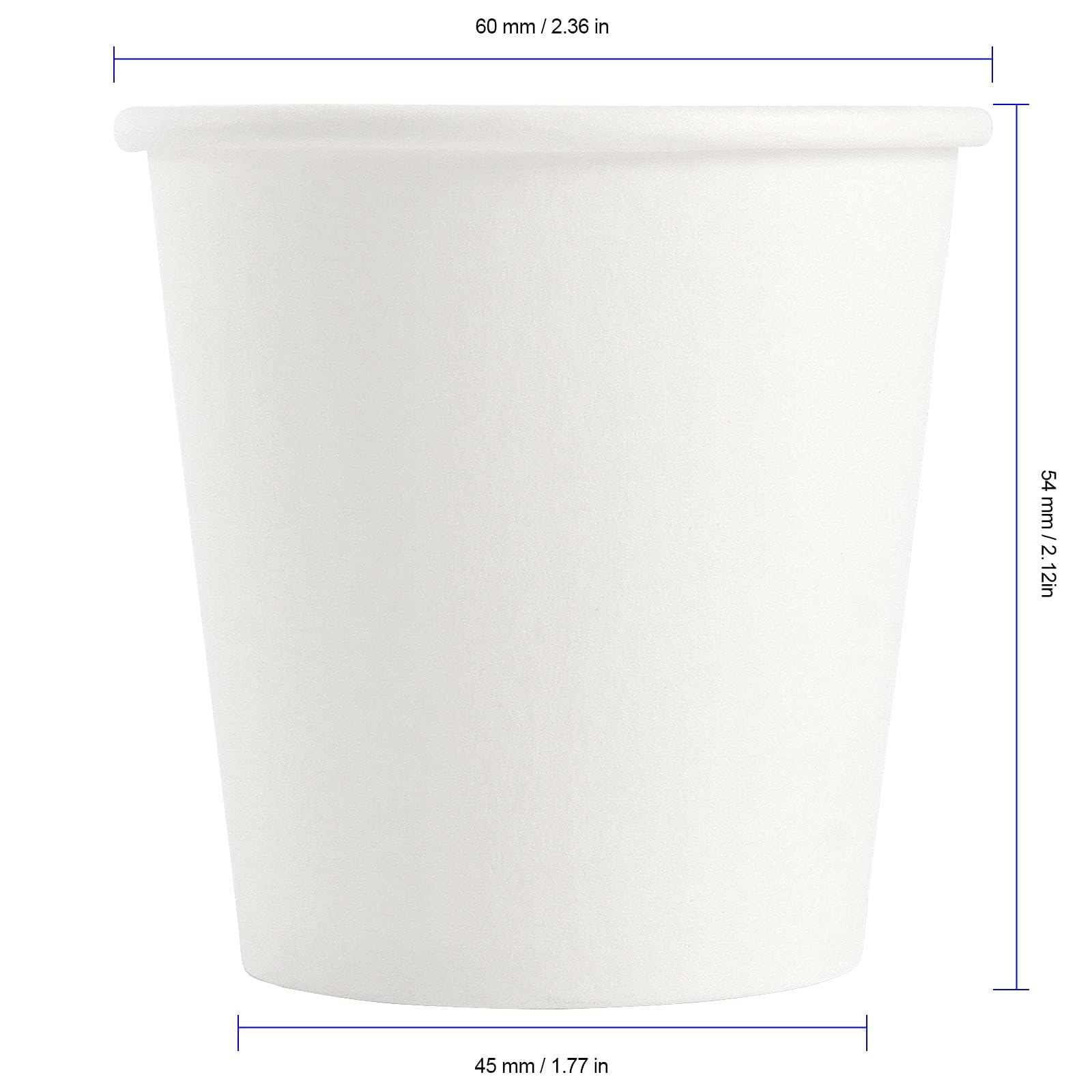 FUNSUEI 400 Pack 4 oz Disposable White Paper Cups, Bulk Food Grade Hot Coffee Cups for Home, Travel, Parties, Recyclable