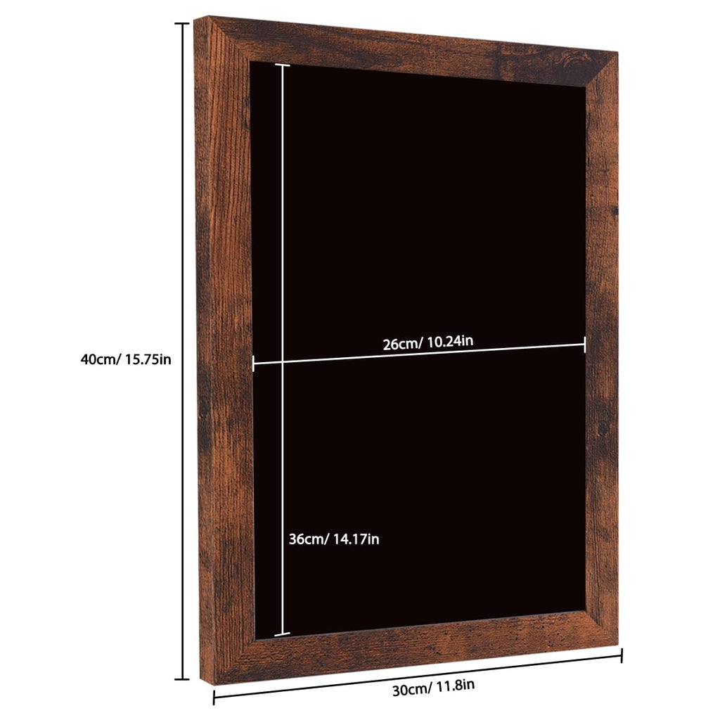 Umtiti Chalkboard, 30 * 40 cm, Walnut Brown Solid Wood Frame，Magnetic Surface Chalkboard for Kitchen Home, Office, Restaurantand and Wall Decor，BN-3040-CA