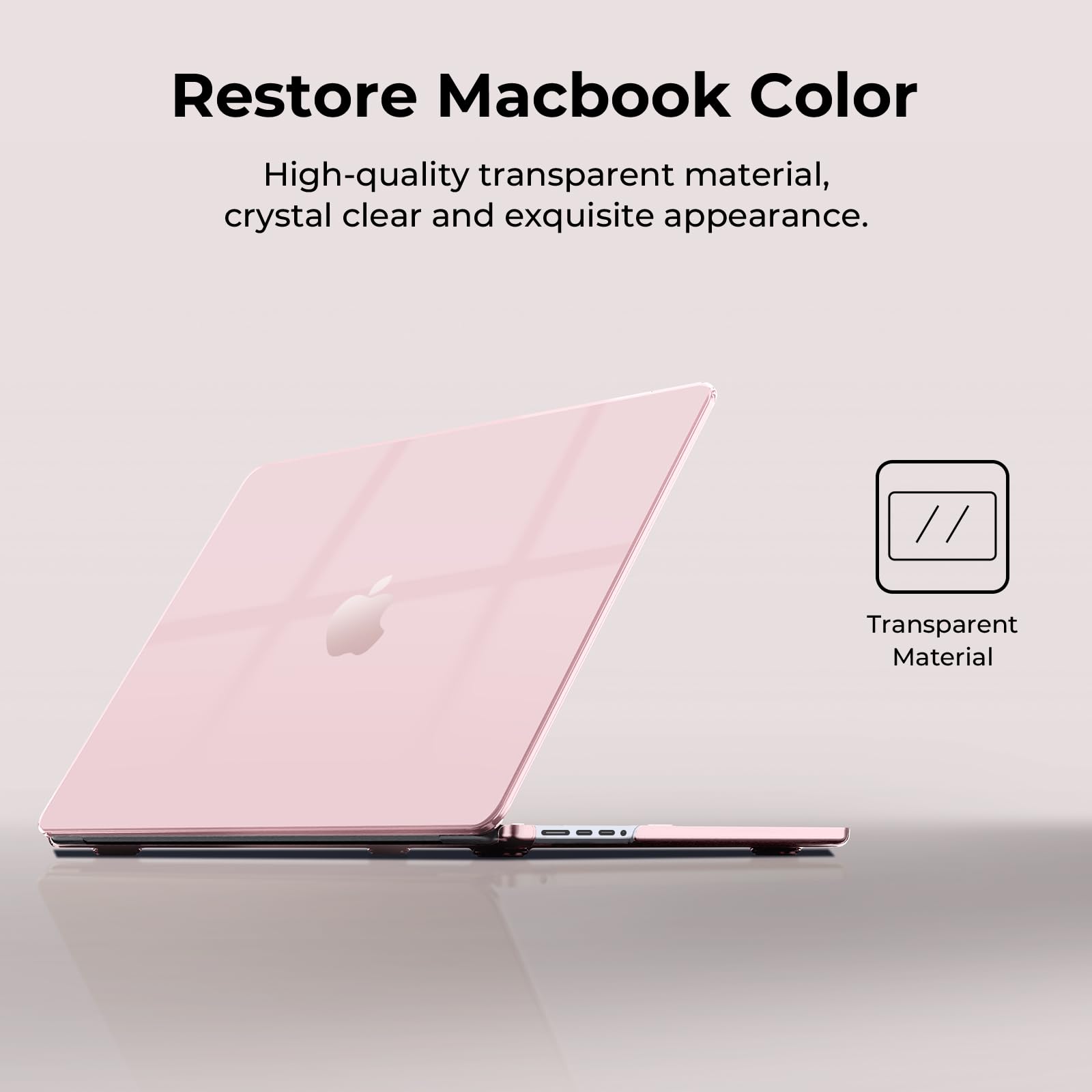 EooCoo Case Compatible with MacBook Air 13 inch M5 M4 M3 M2 2026-2022 A3449 A3240 A3113 A2681, 13.6" Hard Case Cover & Keyboard Skin & Screen Protector for Laptop Air 13.6 inch - Milky Pink