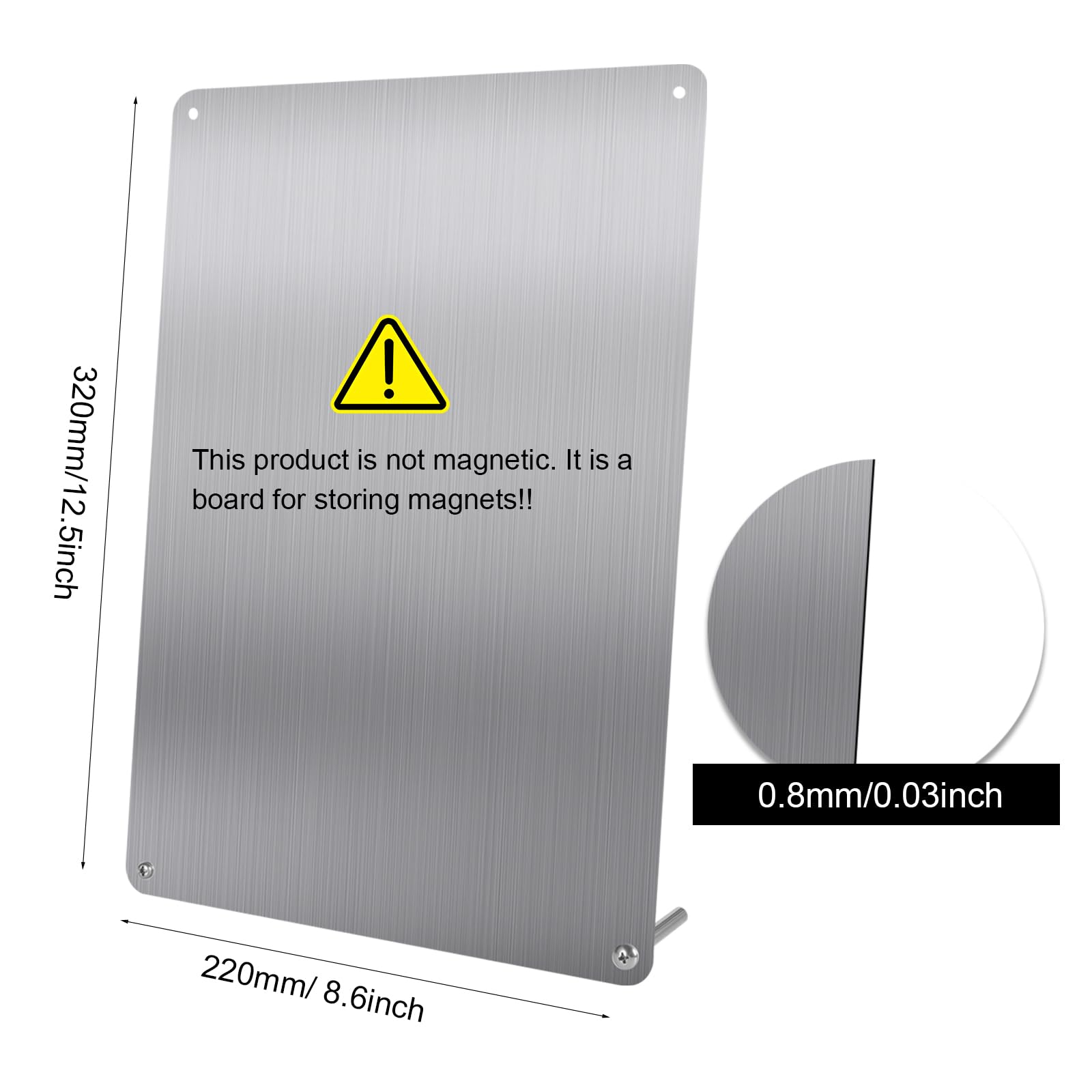 2Pack Magnetic Boards 12.6" x 8.6" Magnet Bulletin Board Magnet Display Suitable for Wall Cubicle Pre-Drilled with Screws