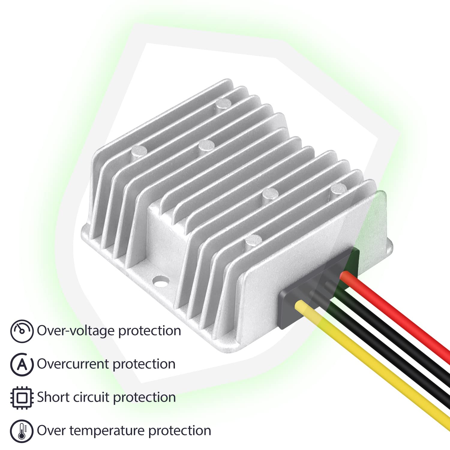 LeMotech DC 48v to 12v Converter 10A 120W Step Down Converter Voltage Reducer IP68 Waterproof Transformer for Golf Cart Truck Boat Vehicle
