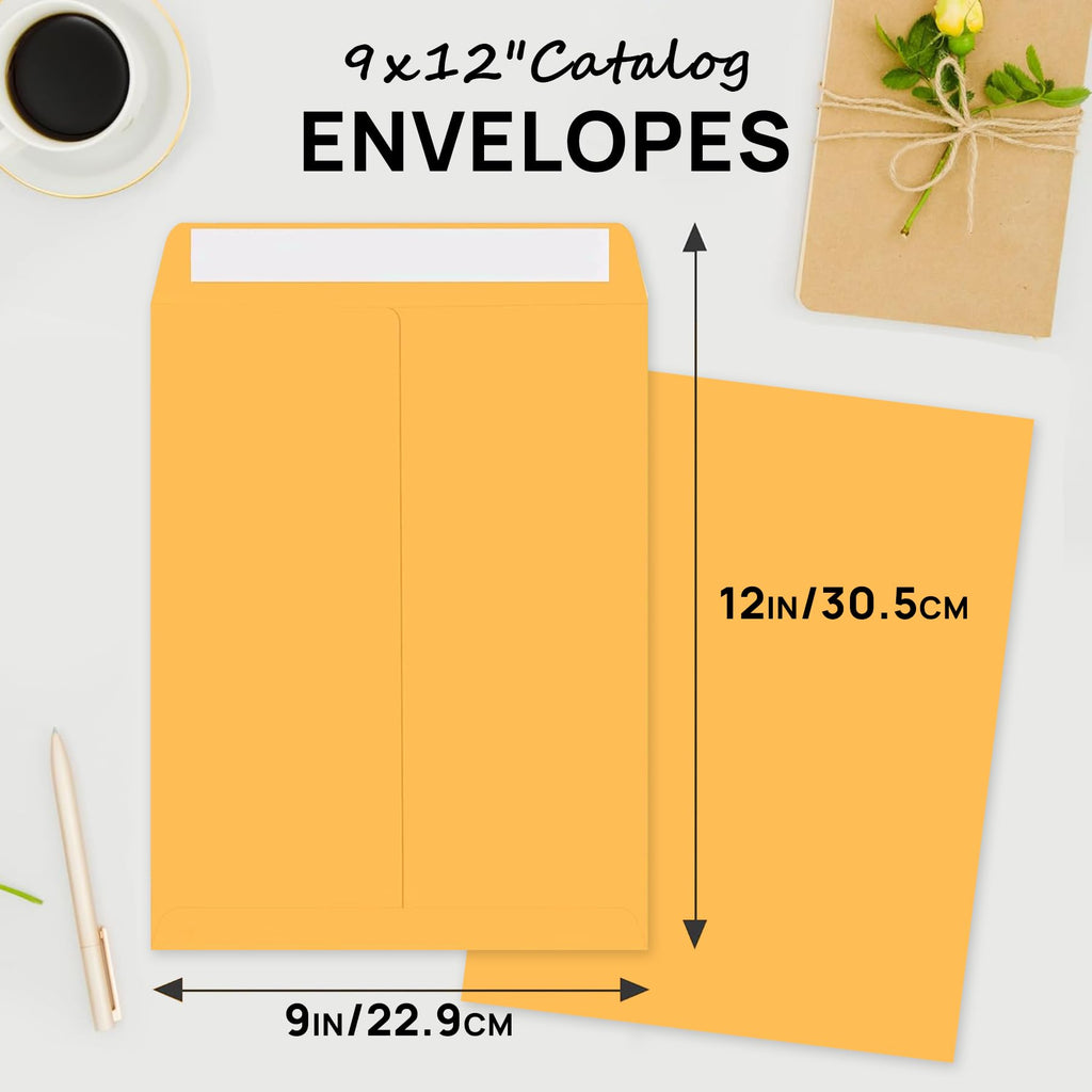 100Pc Envelopes,Envelopes Letter Size 9x12 Inch,for Mailing Letters Documents Photos Invitation Cards