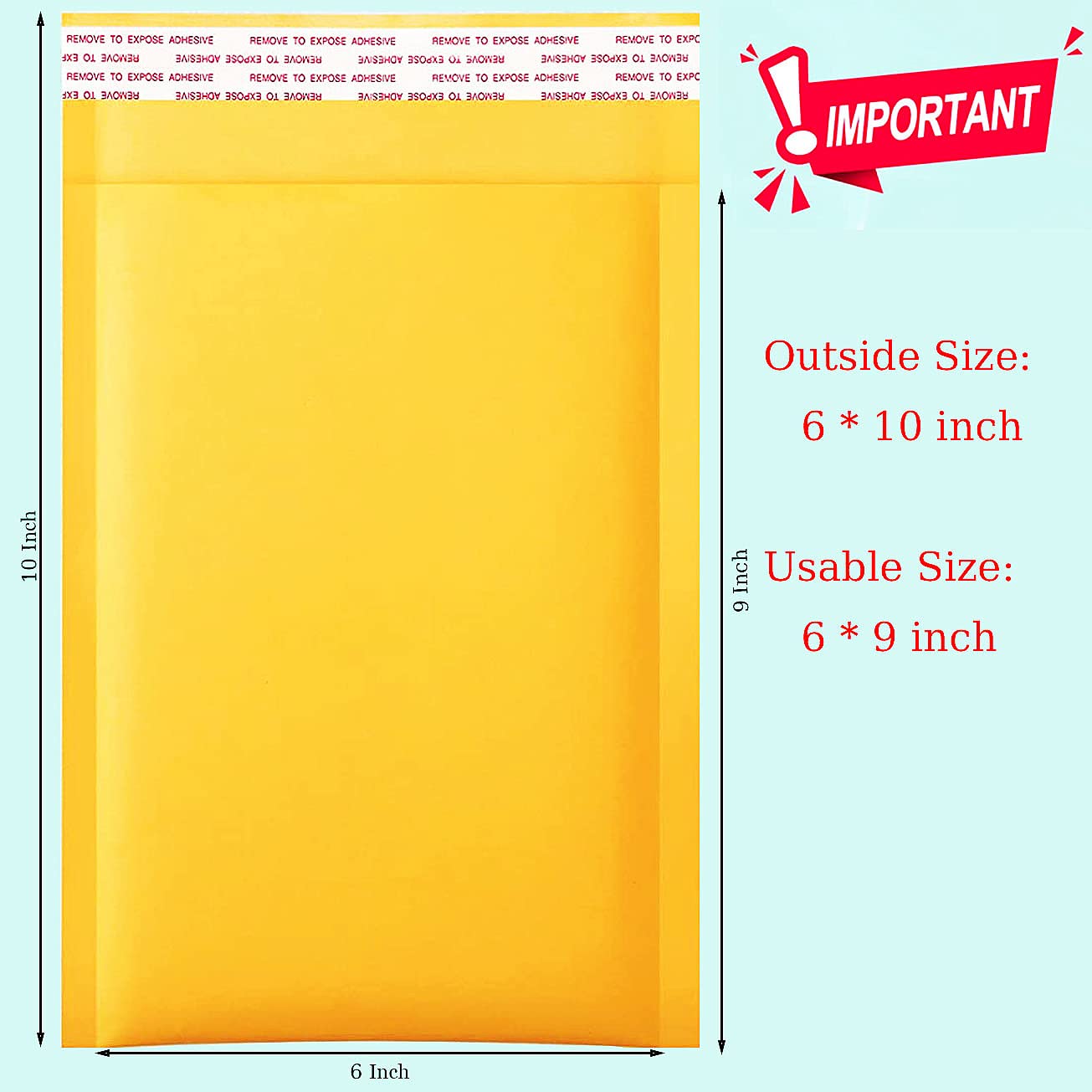 Bubble Mailers 6x10 Inch,Poly Padded Bubble Mailers Pack of 50 Bubble Envelopes Opaque Self Seal Adhesive Waterproof Bags for Shipping and Packaging (6x10'' 50Pc)