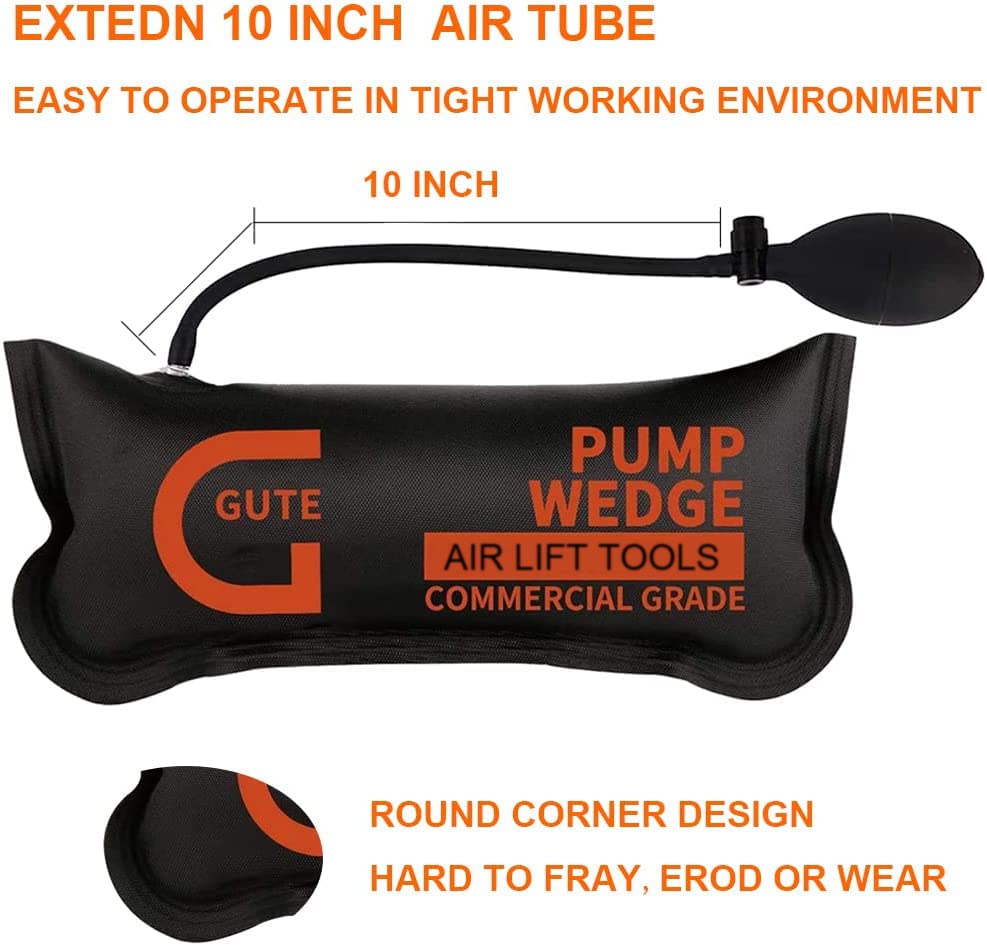 Gute Air Wedge Bag Pump, 3 Pack Commercial Inflatable Air Wedge Pump Bag Tool, Professional Leveling Kit & Alignment Tool, Air Bag Removal Tool for Variety of Jobs, 330 LB Rating, 3 Sizes