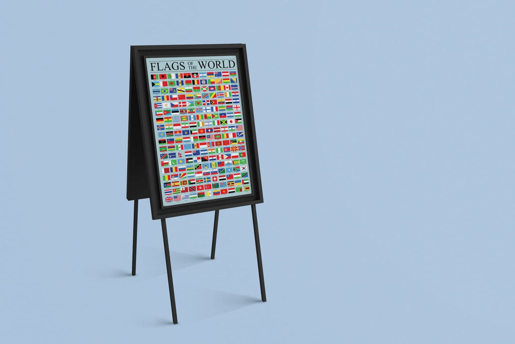 Flags of The World Classroom Reference Chart National Countries Symbol Poster 12x18 Inch