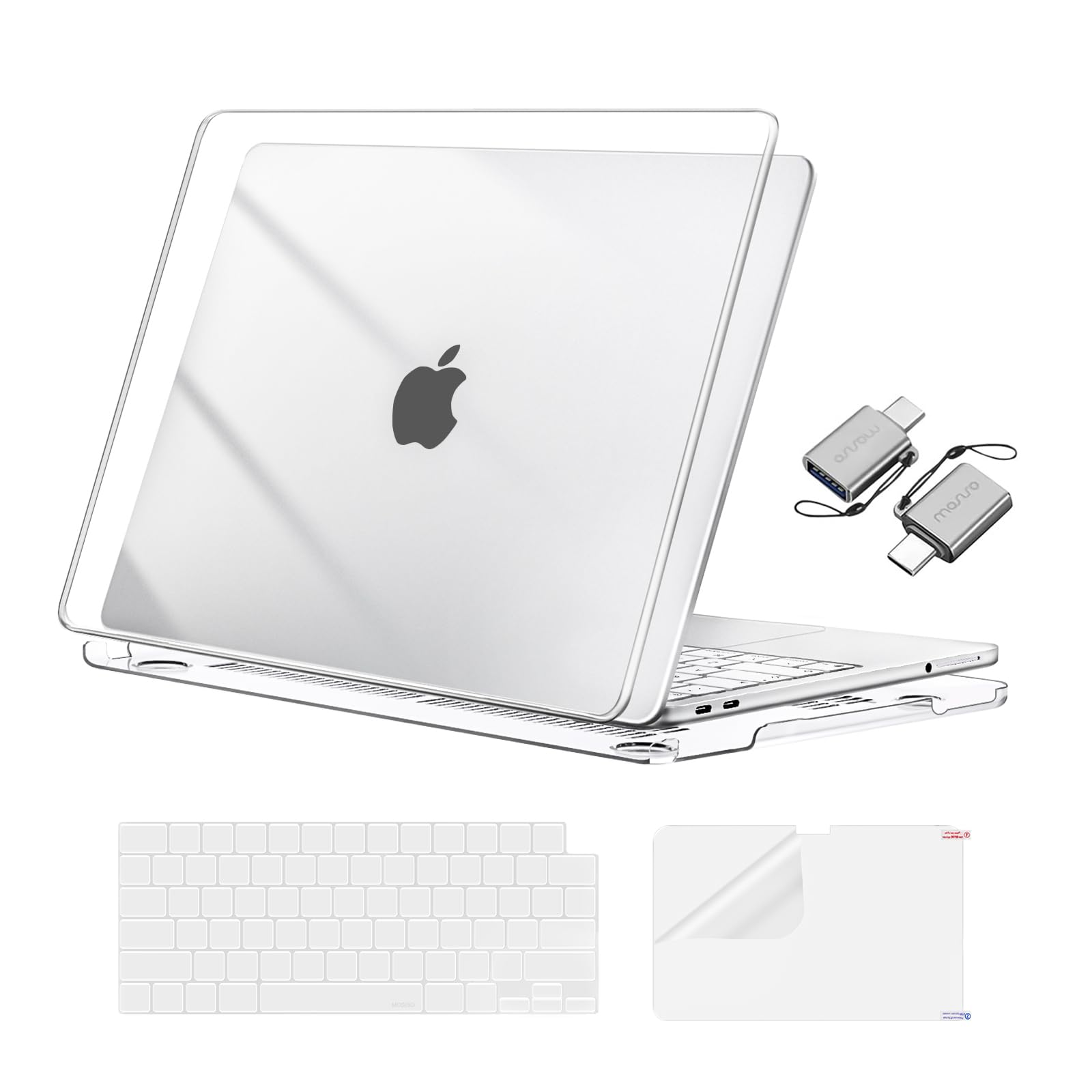 MOSISO Crack-Resistant Cover Compatible with MacBook Neo Case 13 inch 2026 Release Model A3404 with A18 Pro Chip, Protective Hard Shell&Keyboard Cover&Screen Film&Type C, Crystal Clear
