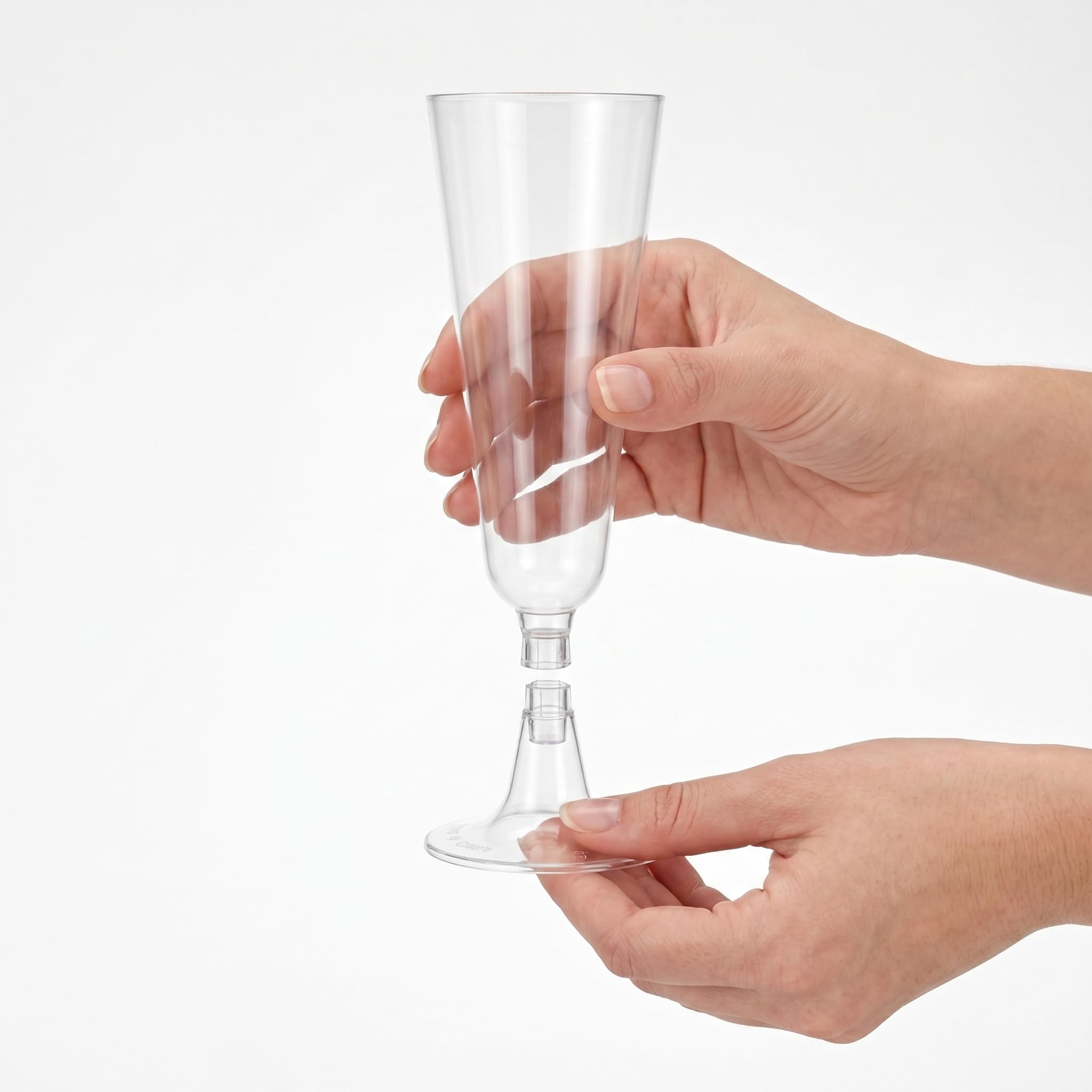 Hedume 100 Pack Champagne Flutes, 5oz Disposable Clear Plastic Champagne Glasses, Toasting Flute Set for Mimosas, Bloody Mary's, Wine Glasses, Sodas, Cocktail Cups, Parfaits, Sundaes etc