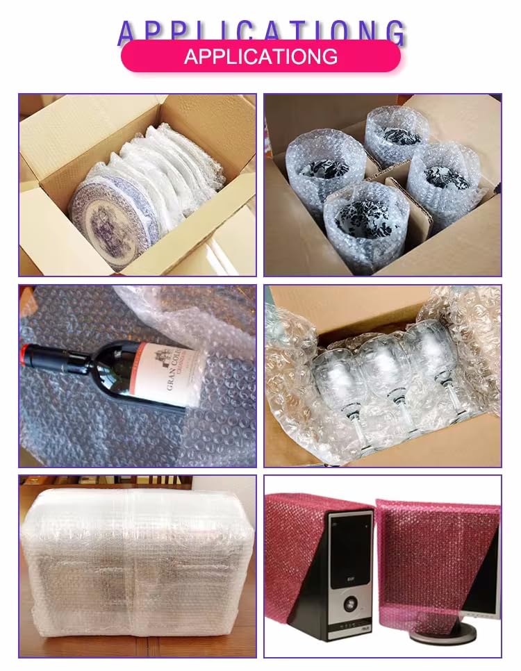2-Pack Bubble Cushioning Wrap, 10 Inch x 60 Feet Total, Moving Supplies, Small Bubble Cushioning Protective Roll for Moving Shipping Packaging