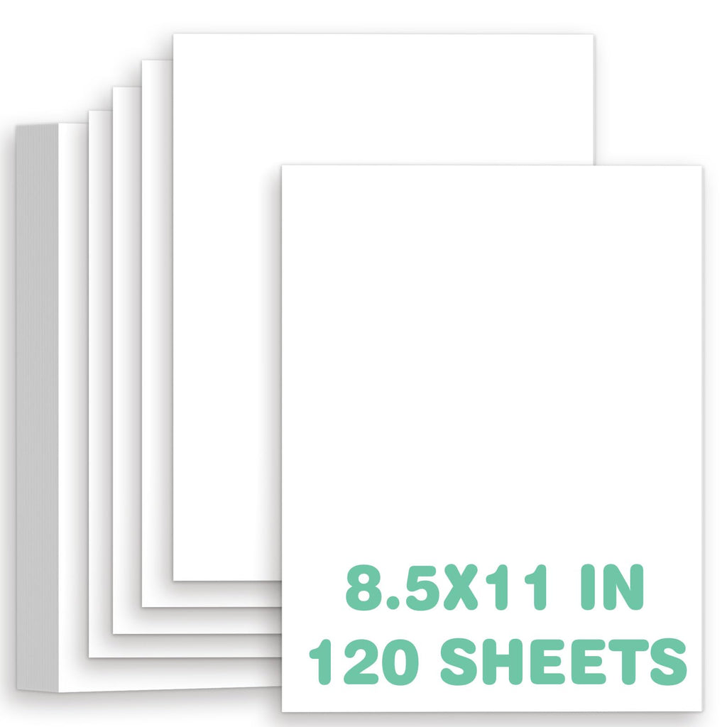 120 Sheets White Cardstock 8.5 X 11,Card Stock Paper 8.5 X 11 Construction Paper,Thick Cardstock for Printer,Scrapbooking,Crafts,Drawing,Business Card,Invitations,Menus,DIY Cards Making,Arts,Brochures