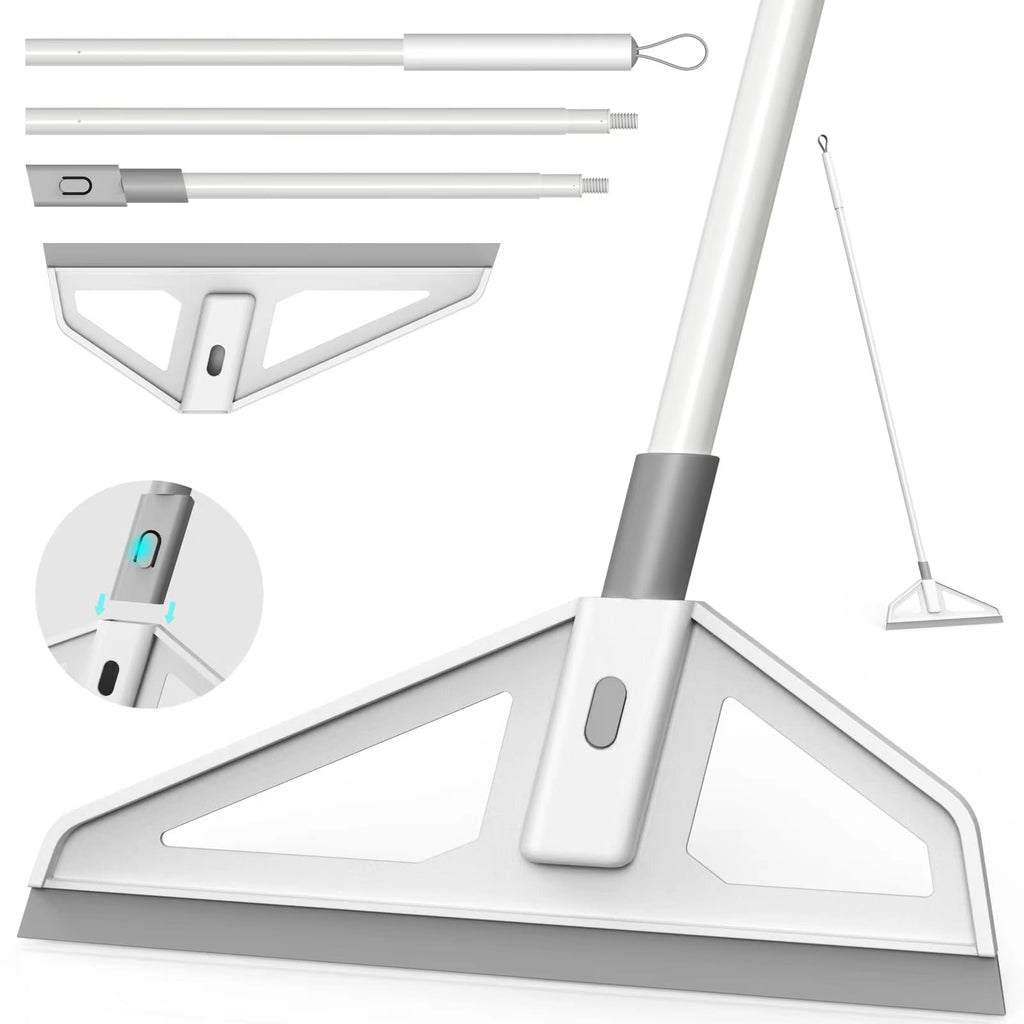 Magic Broom,Magic Scrub Broom Squeegee, Multifunction Magic Scraper with Extension Iron Pipe Spraying Poles More Durable Water and Dust Remover Flex Silicone