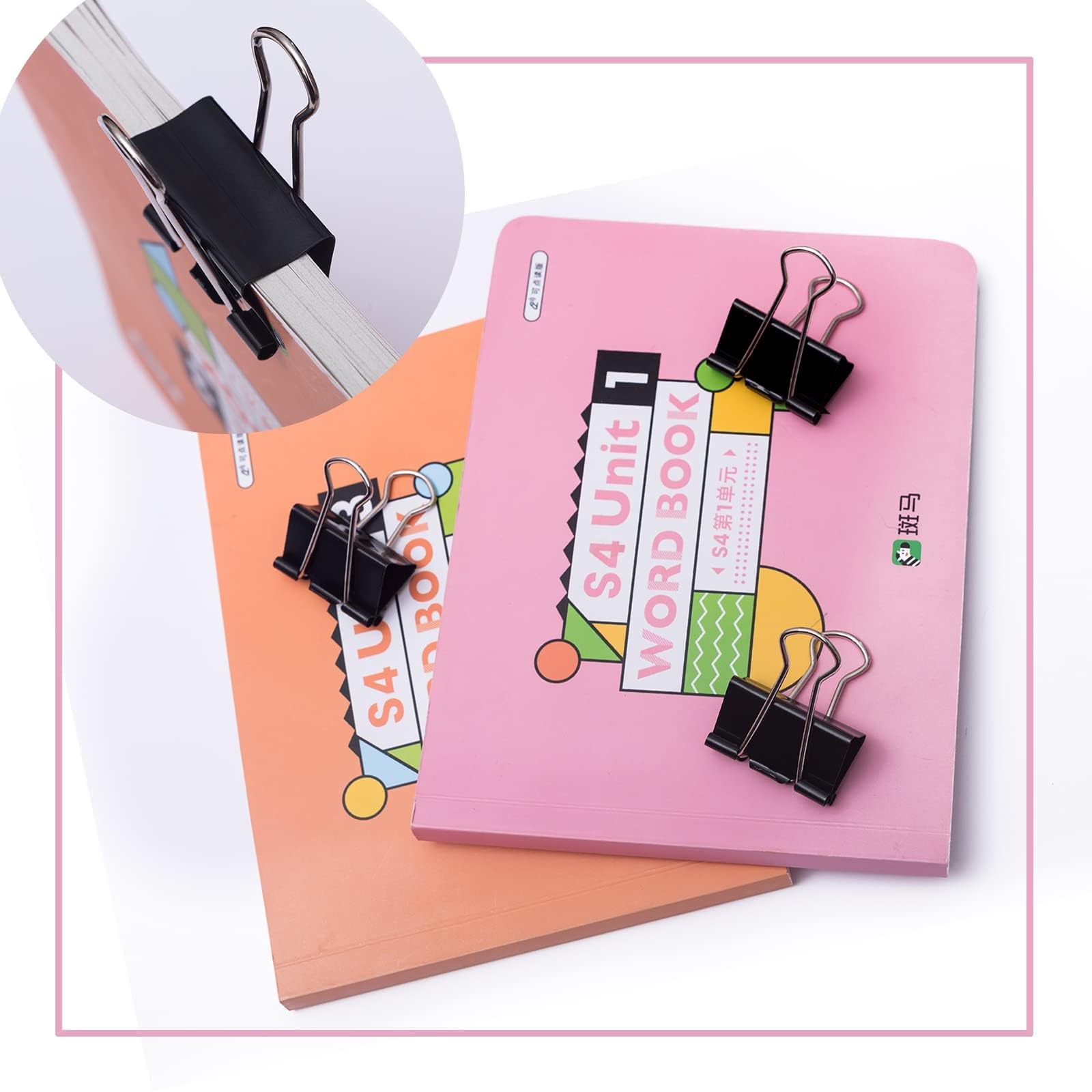Large Binder Clips Width 1.6 Inch Capacity 0.66 Inch Black 72 pcs, Binder Clips 41mm for Teacher School Office and Business