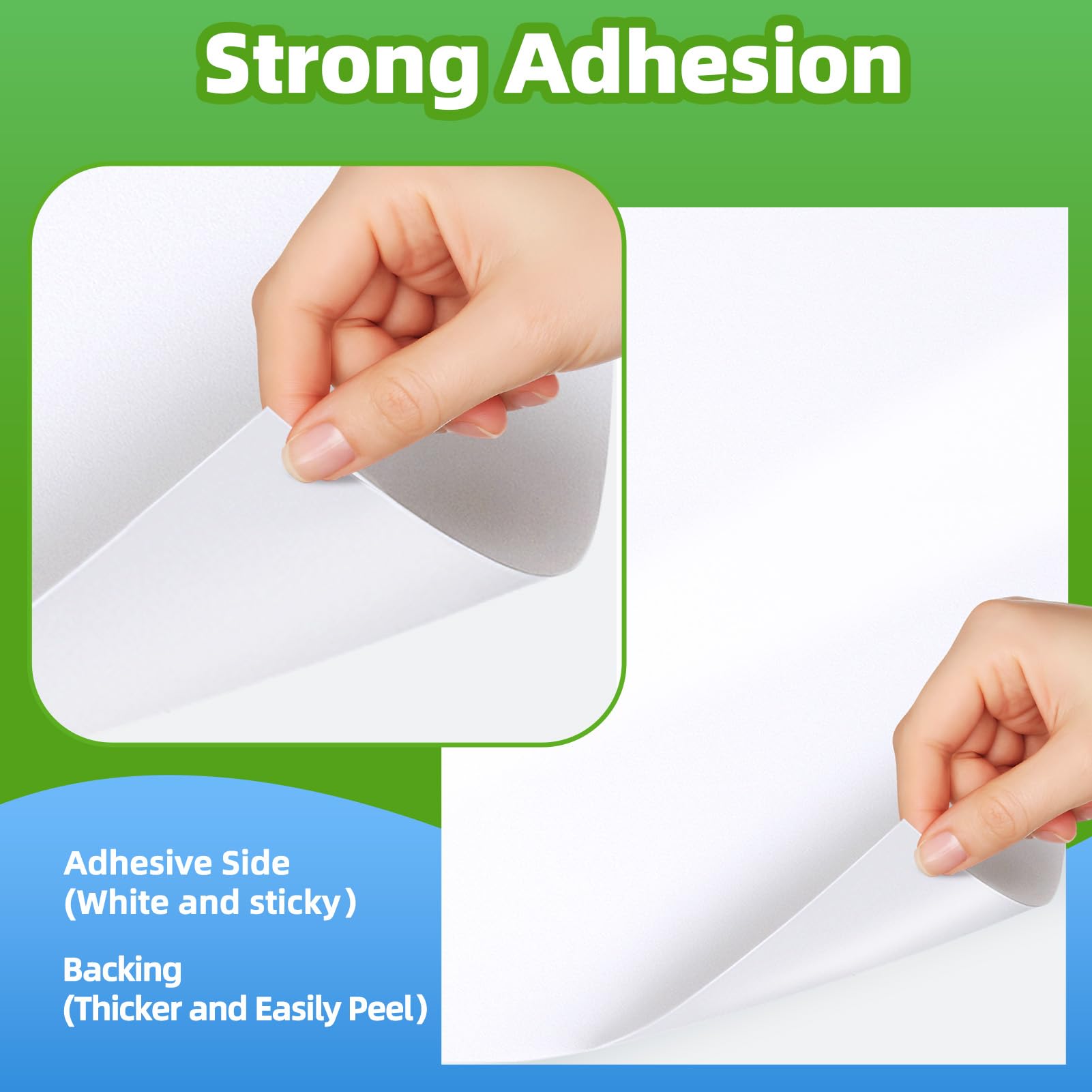 Uinkit 100 Sheets Printable Glossy Sticker Label Photo Paper Self Adhesive Sticky 8.5 x 11 6.5Mil for Dye Inkjet Printer A109 (100, 8.5x11Inches)