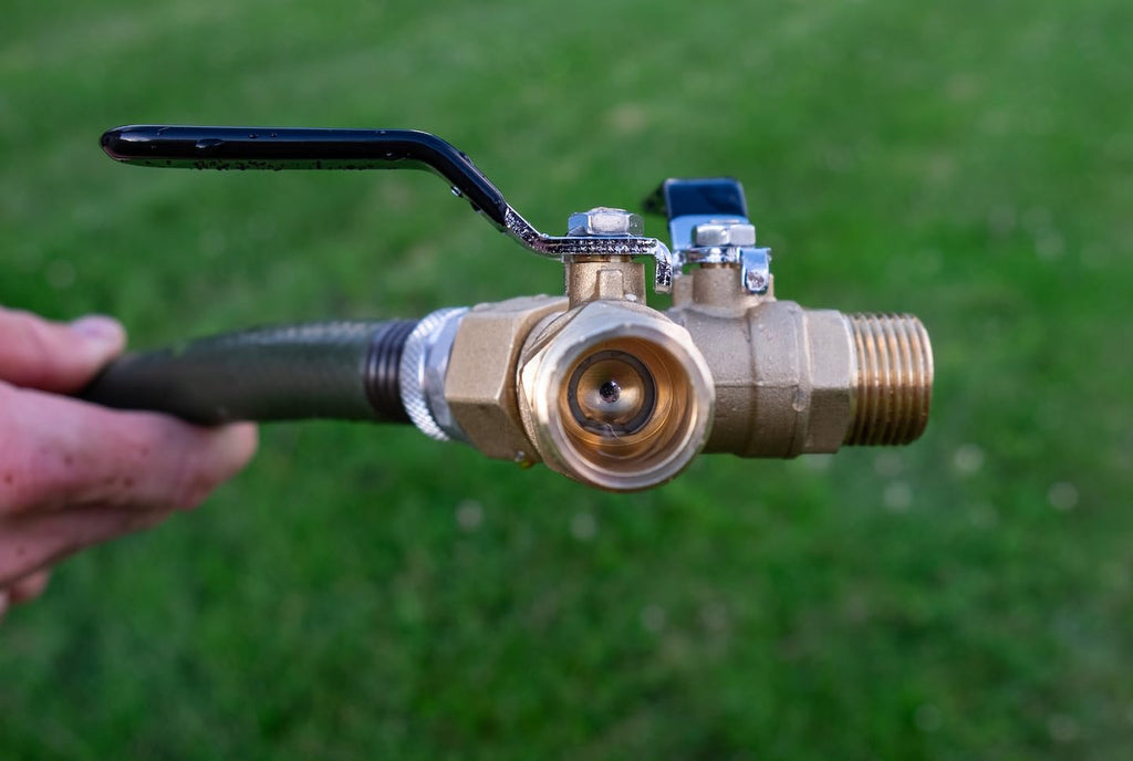 Hose Wise™ Premium Heavy Duty Garden Hose Y Valve Splitter 2 Way Long Handle 3/4" GHT