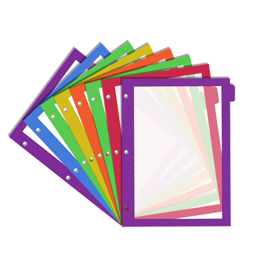 8Tab Binder Dividers with Tabs, 48PCS/6 Set Letter Size Page Clear Window Dividers for 3 Ring Binder (48)