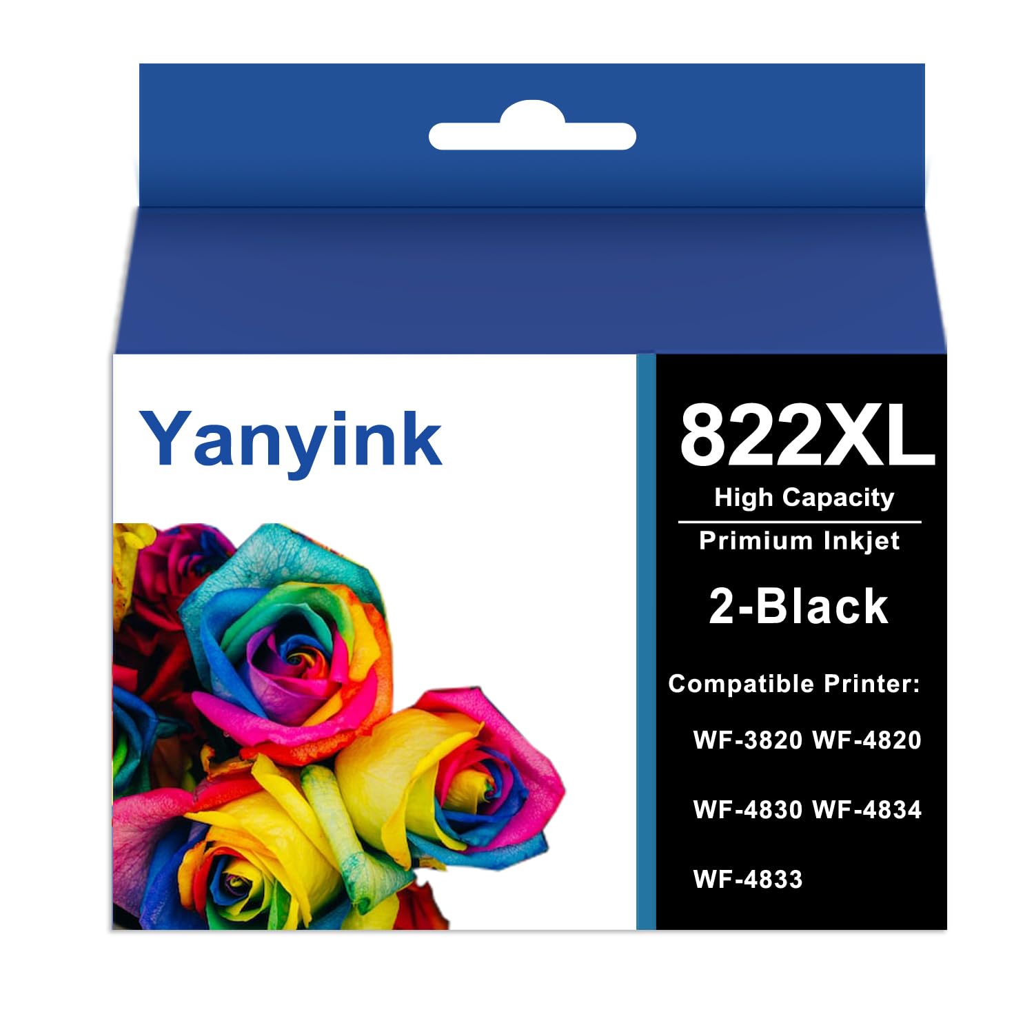 822XL Ink Cartridges Black Remanufactured for Epson 822XL 822 Ink Cartridges Combo Pack for Workforce Pro WF-3820 WF-4830 WF-4820 WF-4833 (2 Black for Epson 822XL Ink Cartridges Black)