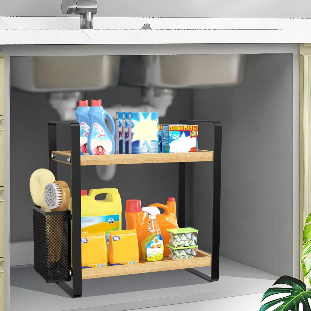LEMIKKLE Bathroom Countertop Organizer, Perfume Tray and Vanity Organizer,Skincare Organizers for Vanity with Basket,Storage Organizers for Bathroom, Kitchen, Dresser