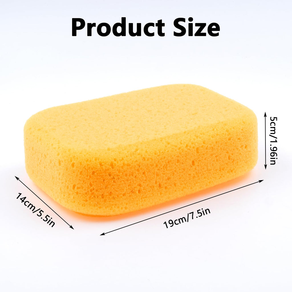 12 Pcs Cleaning Sponge Bulk 7.5 x 5.5 x 2 Inch Large Grouting Sponge Set Compressed Car Washing Sponge for Cleaning Dishes Tile Kitchen Bathroom