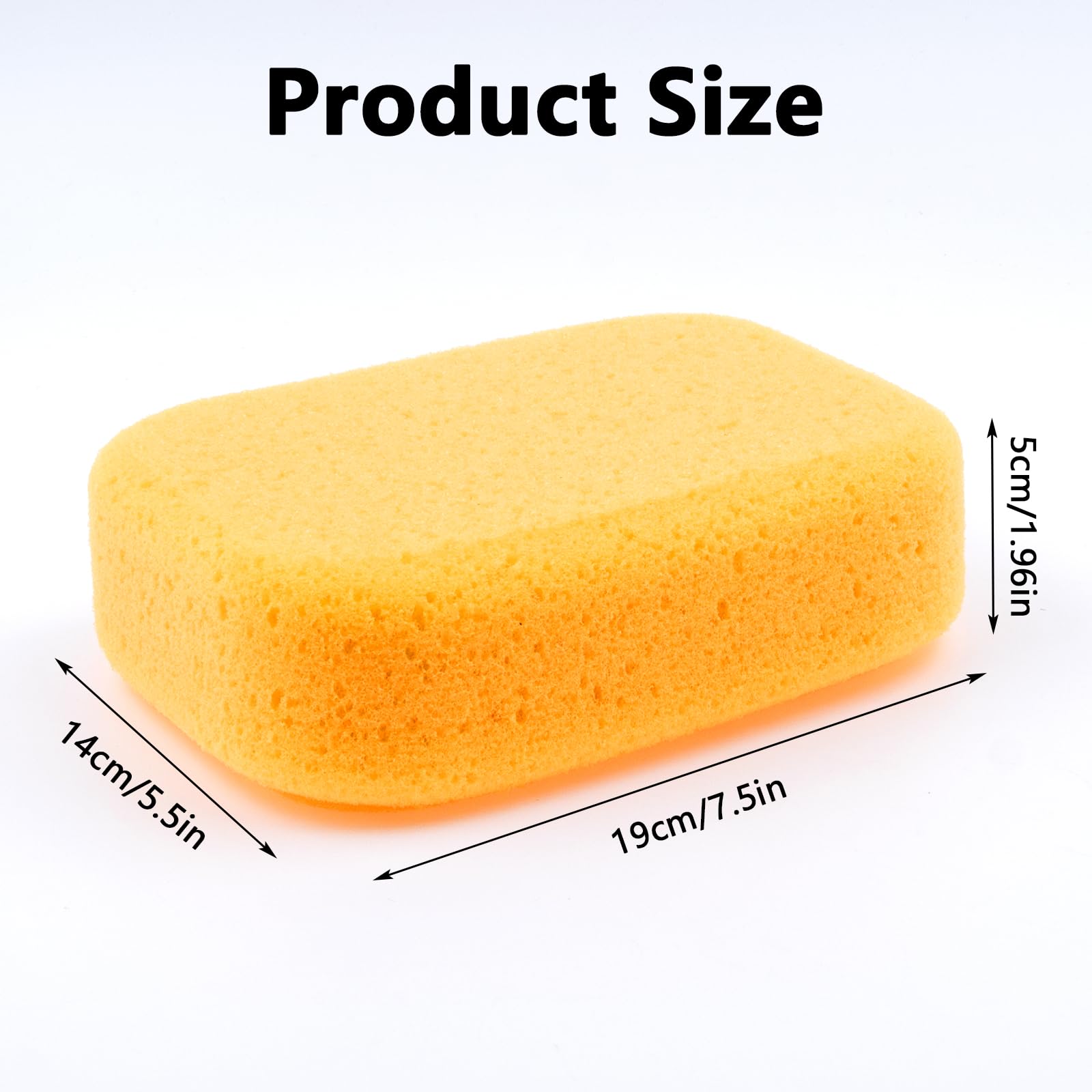 12 Pcs Cleaning Sponge Bulk 7.5 x 5.5 x 2 Inch Large Grouting Sponge Set Compressed Car Washing Sponge for Cleaning Dishes Tile Kitchen Bathroom