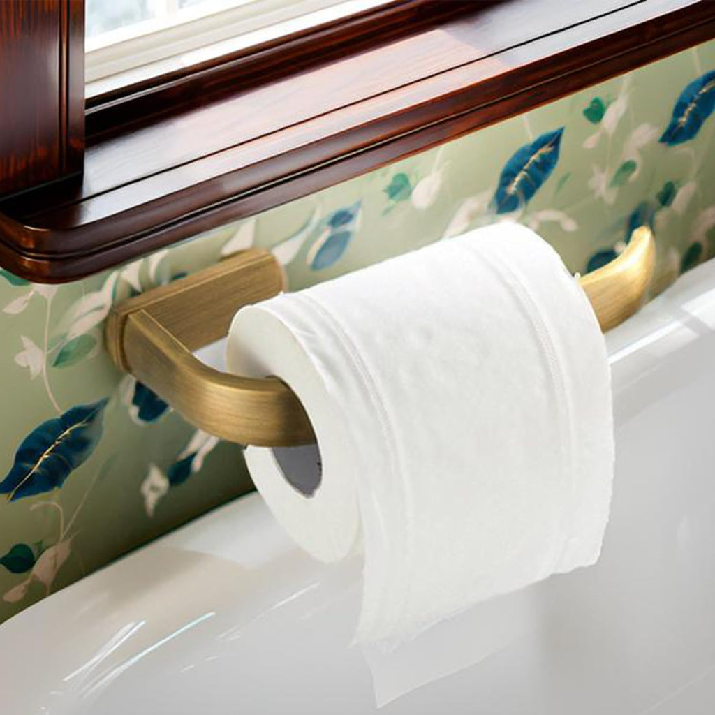 Flybath Toilet Paper Roll Holder Brass Antique Tissue Dispenser for Bathroom Wall Mounted, Brushed Bronze