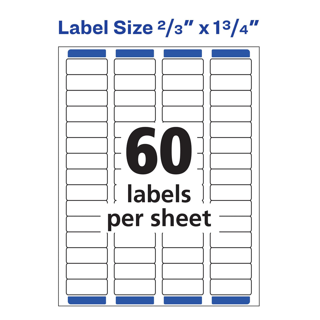 White Easy Peel Address Labels with Sure Feed, Laser,
