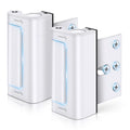 Home Security Door Lock, 2 Pcs Childproof Safety Door Lock, Door Reinforcement Latch for Home Security and Privacy (White)