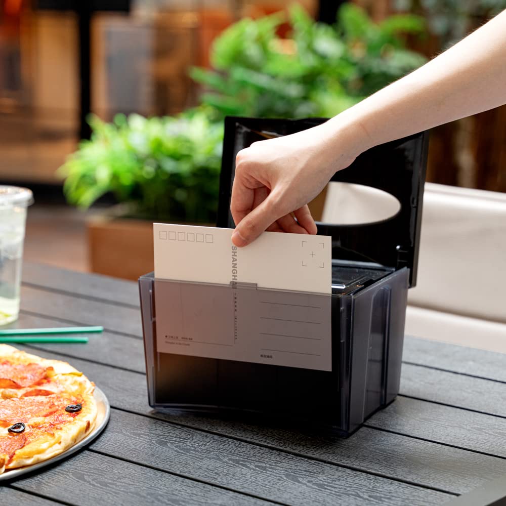 7.5 x 6 x 6.3 Inch Napkin Holders, 1 Rectangle Napkin Dispenser - Tabletop, Easy Access, Gray Plastic Commercial Napkin Dispensers, Refillable, For Countertops