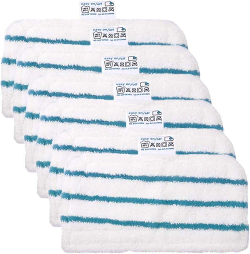 JIMITOP 6 Pack Steam Mop Pads Replacement Compatible with Black+Decker Steam Mop SM1600, SM1610, SM1620, HSM13E1, HSMC1300FX, HSMC1321, HSMC1361SG SMP20 for Floor Cleaning