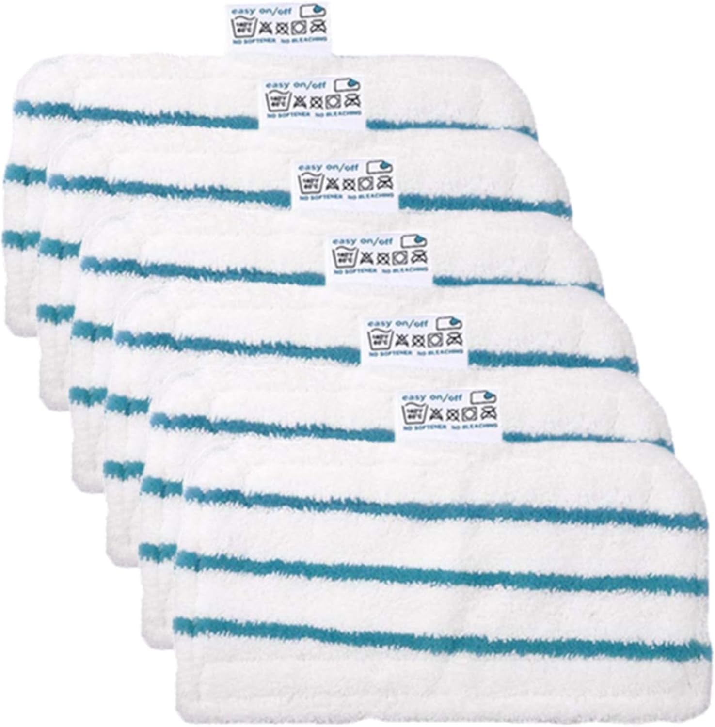 JIMITOP 6 Pack Steam Mop Pads Replacement Compatible with Black+Decker Steam Mop SM1600, SM1610, SM1620, HSM13E1, HSMC1300FX, HSMC1321, HSMC1361SG SMP20 for Floor Cleaning