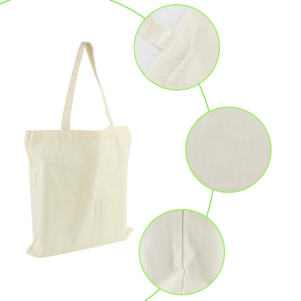 Belinlen 12pack Blank Tote Canvas Bags, 15x16Inch Cotton Tote Bag, Economical Cotton Shopping Bags Bulk,Suitable for DIY, Promotion, Gift, Shopping,Daily Use.