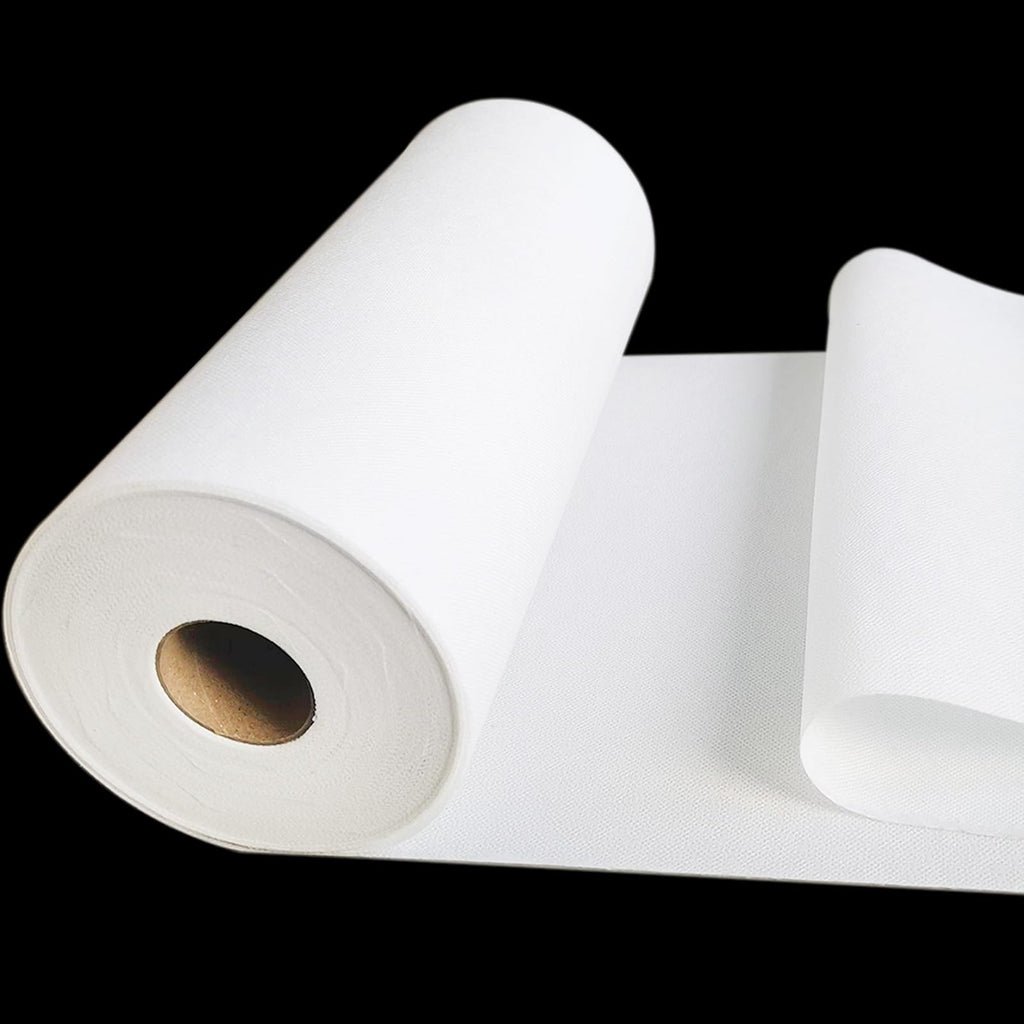 JIMILIFE Heavy Weight Fusible Interfacing for Sewing 11.8inch x 30yard Iron-on Non-Woven Fusible Interfacing White Polyester Single-Sided Interfacing Fabric for Sewing Crafting Projects