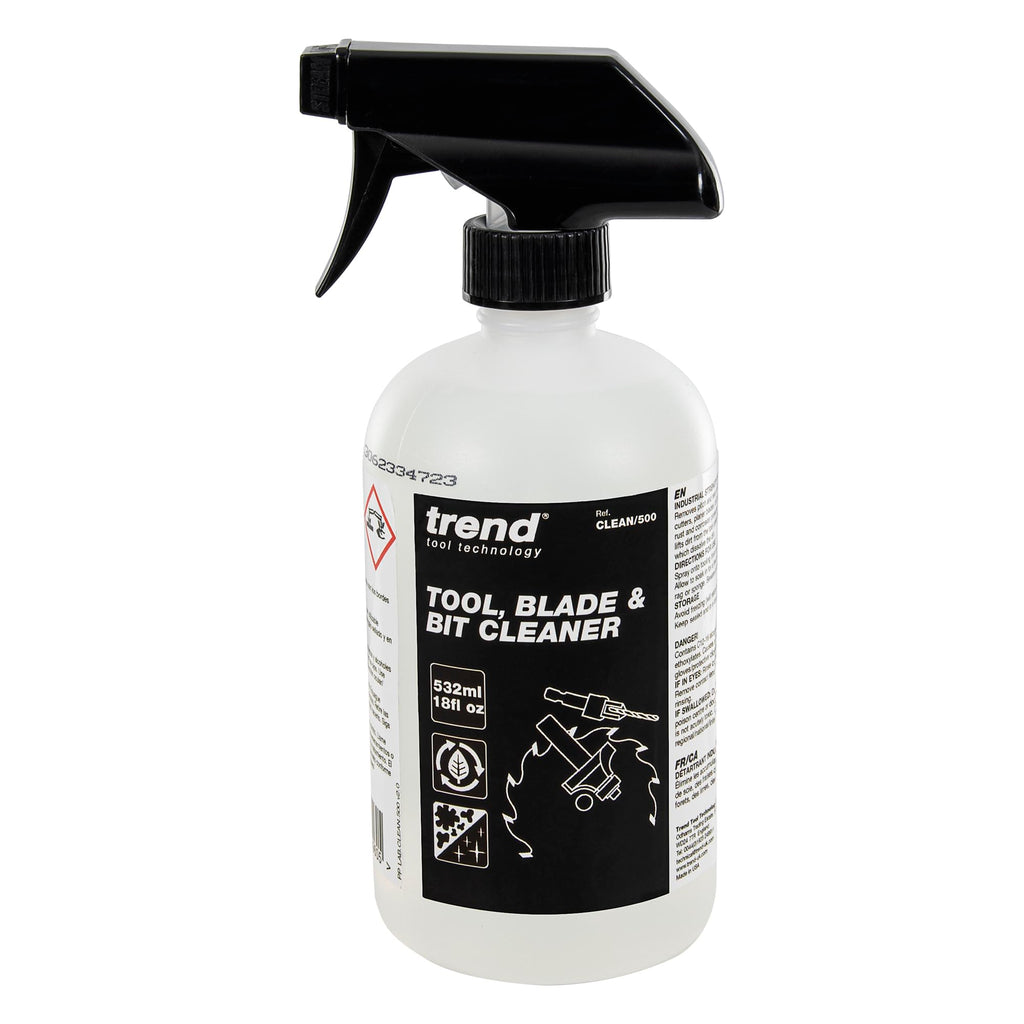 Trend Tool & Bit Cleaner: Industrial Strength Wood & Resin Remover, 500ml, CLEAN/500