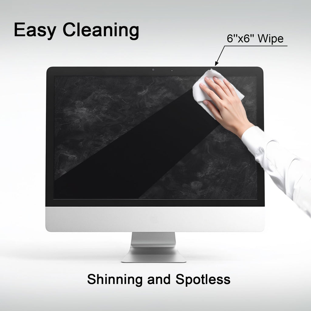 Screen Wipes for Electronics, 120 Count 6"×6" 15×15cm Pre-Moistened Screen Cleaner for Screens, Computer,Laptop,Tablet,Phone,Monitor,Car Screen Cleaner, Lens Wipes Individually Wrapped