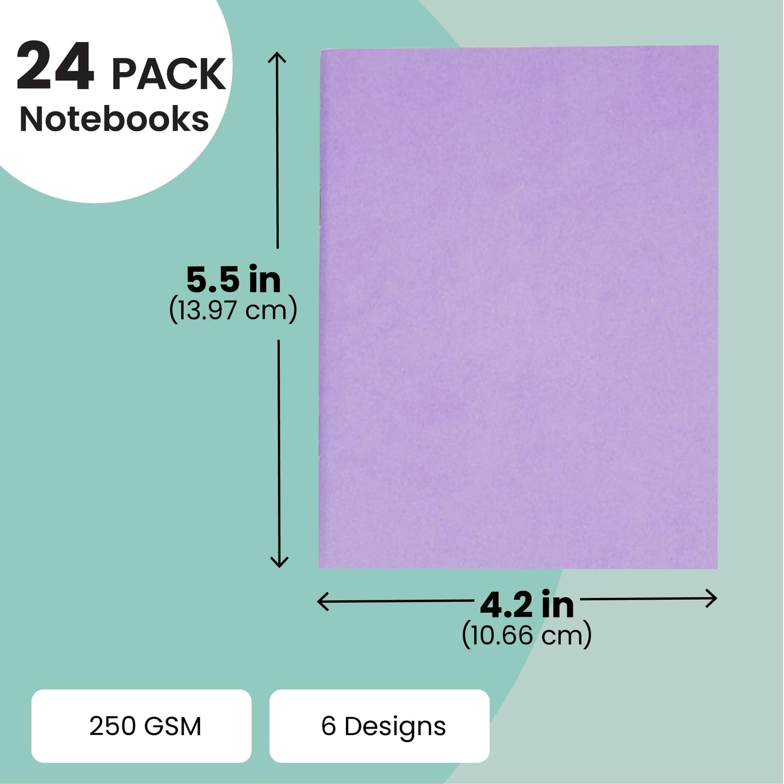 24 Pack Blank Books for Kids to Write Stories, Bulk Small Notebooks Journals for Students, Drawing, Sketching, Unlined Pocket Size (Colorful Covers, 4.3 x 5.6 In)
